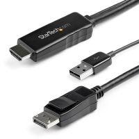 startech conversor activo de hdmi a displayport 4k 30hz 3m negro