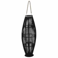 portavelas colgante bambu negro 95 cm vidaxl