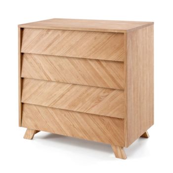 Cómoda madera maciza natural
