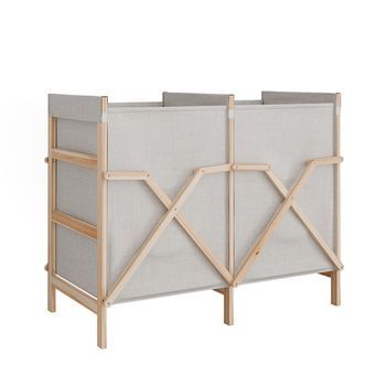 Mueble De Baño Para Ropa Sucia Bruno 80 X 64 Cm Con 2 Compartimentos Vicco