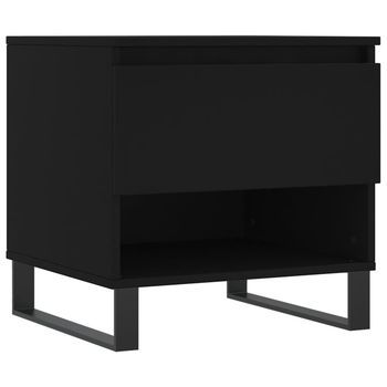 Mesa De Café - Mesa De Centro Madera De Ingeniería Negro 50x46x50 Cm
