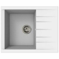 fregadero de un seno con escurridor stradour 1c xs blanco