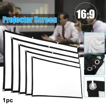 Pantalla de proyector de tela antiluz para el hogar, accesorios de cortina simples para oficina y exteriores, 60, 72, 84, 100, 120, 150 pulgadas
