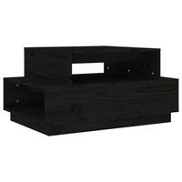 mesa de cafe - mesa de centro madera maciza de pino negro 80x55x405 cm