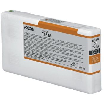 Cartucho Tinta Epson T653A Amarillo Naranja 200 ml Original