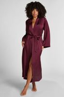 hunkemoller kimono de saten a rayas morado