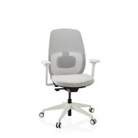 silla de oficina ergonomica para ordenador skandis tela  tejido de malla gris