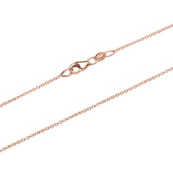 Cadena de cadena con ancla de oro rosa 18 quilates