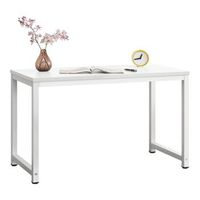 encasa mesa escritorio herning - escritorio de ordenador pc - 75 x 120 x 60 cm - mesa de oficina - mesa para jovenes para estudiar - blanco