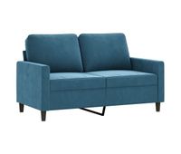 vidaxl sofa de 2 plazas terciopelo azul 120 cm