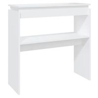 mesa consola madera de ingenieria blanca 80x30x80 cm vidaxl