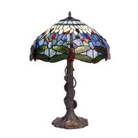 sobremesa tiffany base con hojas  serie belle epoque d-40cm