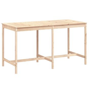 Mesa De Jardín | Mesa De Exterior Madera Maciza De Pino 203,5x90x110 Cm