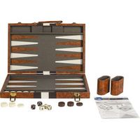 backgammon bufalo piping marron 46x28 cm