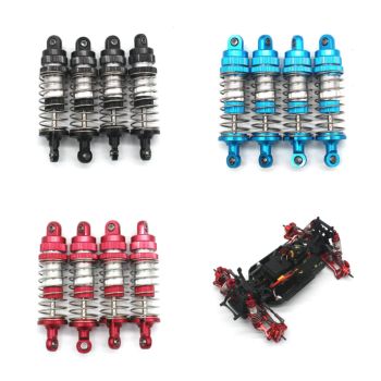 4PCS Piezas de metal mejoradas, amortiguadores llenos de aceite para coches y vehículos de modelo RC 1/14 ZD Racing MT16