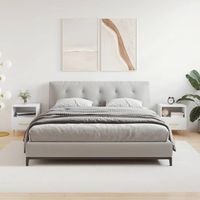 pack 2 uds mesitas de noche  mesa auxiliar  mesilla madera ingenieria blanco 40x35x475 cm cfw13862