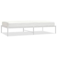 cama individual  cama para adultos  estructura de cama metal blanca 100x190 cm