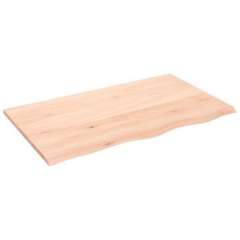 Encimera De Baño Madera Maciza Sin Tratar 100x60x2 Cm
