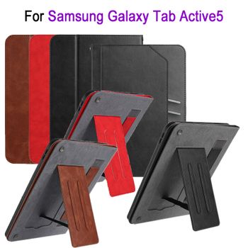 Funda para tableta de 8 pulgadas para Samsung Galaxy Tab Active5 2024 SM-X300 SM-X306, con pulsera con soporte, funda protectora de cuero TPU + PU para tableta