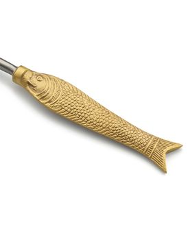 Cuchara de latón en dorado 20x4x1 cm