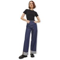 jjxx jeans noos tokyo wide trousers - dark blue denim para mujer