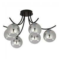plafon de techo barino grafito 6 luces
