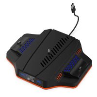 base de refrigeracion para consola de juegos dobe ps5 slim con luz ambiental rgb colorida y estacion de carga de control
