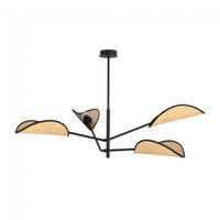 lampara de techo cano ratan 4 luces