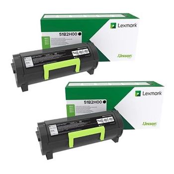 Lexmark 51B2H00 Black Original High Capacity Toners Twin Pack (2 Pack)