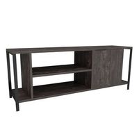 mesa tv100 tablero de aglomerado rechapado en melamina color oscuro  marron negro