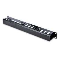 panel de gestion de cables 1u para rack startechcom con conducto horizontal y tapa