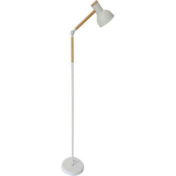 Bel Air Home - Lámpara De Pie Teacher En Metal, Altura 155 Cm, Diseño Moderno (blanco)