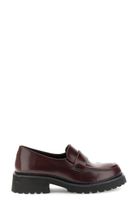 mocasines de piel envejecida bordeaux 38