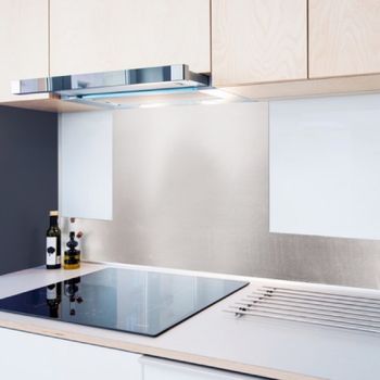 Frente de cocina en aluminio - 200 x 20 cm - Plateado