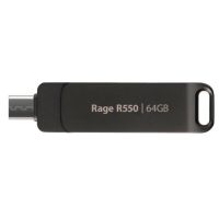 lapiz usb patriot rage r550 64 gb usb-a y usb-c 32 gen 1 100 mbs