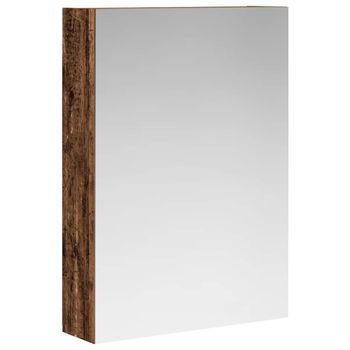 Armario Con Espejo De Baño | Mueble De Baño Madera Vieja 50 X 14,5 X 70 Cm