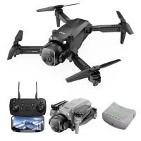 ae e4 wifi fpv con gafas hd de camara dual posicionamiento optico modo sin cabeza dron rc plegable cuadricoptero rtf