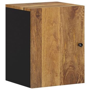 Armario De Baño De Pared | Mueble Pared Madera Maciza De Mango 38x33x48 Cm