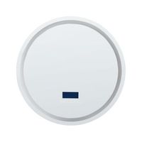 espejo de bano led moderno redondo con altavoz bluetooth 60 x 60 cm plateado brognon