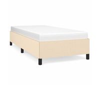 estructura de cama de tela color crema 90x190 cm