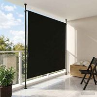 cortina enrollable - cortina para exterior - poliester y aluminio - negro 100x270cm