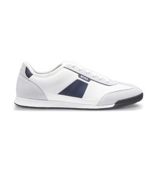 BOSS para hombre. 50557886 Zapatillas Nitan Low blanco (43), Plano, Cordones, Casual