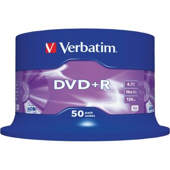 DVD+R y DVD-R 4.7 GB 16X – Pack de 50 o 10 Unidades (DVD+R) | Pack de 10 Unidades (DVD-R) | Discos Vírgenes Grabables Alta Velocidad | Superficie Matt Silver | Almacenamiento Seguro para Vídeo, Música
