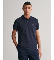 gant para hombre 2220 polo de pique slim fit shield marino s casual algodon manga corta
