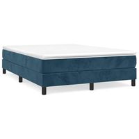 estructura de cama con somier terciopelo azul oscuro 140x200cm vidaxl
