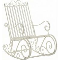 mecedora smilla metal blanco antiguo 90x56x94 cm clp