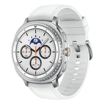 Samsung Galaxy Watch 8 Classic 4G GPS 46mm Super AMOLED Plata Correa Blanca M Resistencia Agua 5ATM+IP68