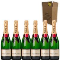 moet  chandon moet brut imperial - champan con uvas pinot noir pinot me - pack 6 botellas 75 cl - 14 vol