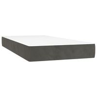 colchon individual  colchon de cama  colchon de muelles ensacados terciopelo gris oscuro 90x200x20cm