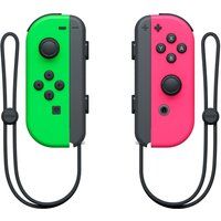 nintendo switch joy-con wireless controllers - neon green  neon pink neon